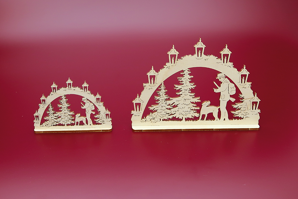 Minischwibbogen Jäger mit Hund